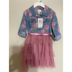 New with tags toddler girl frill‎ pink floral dress size 5